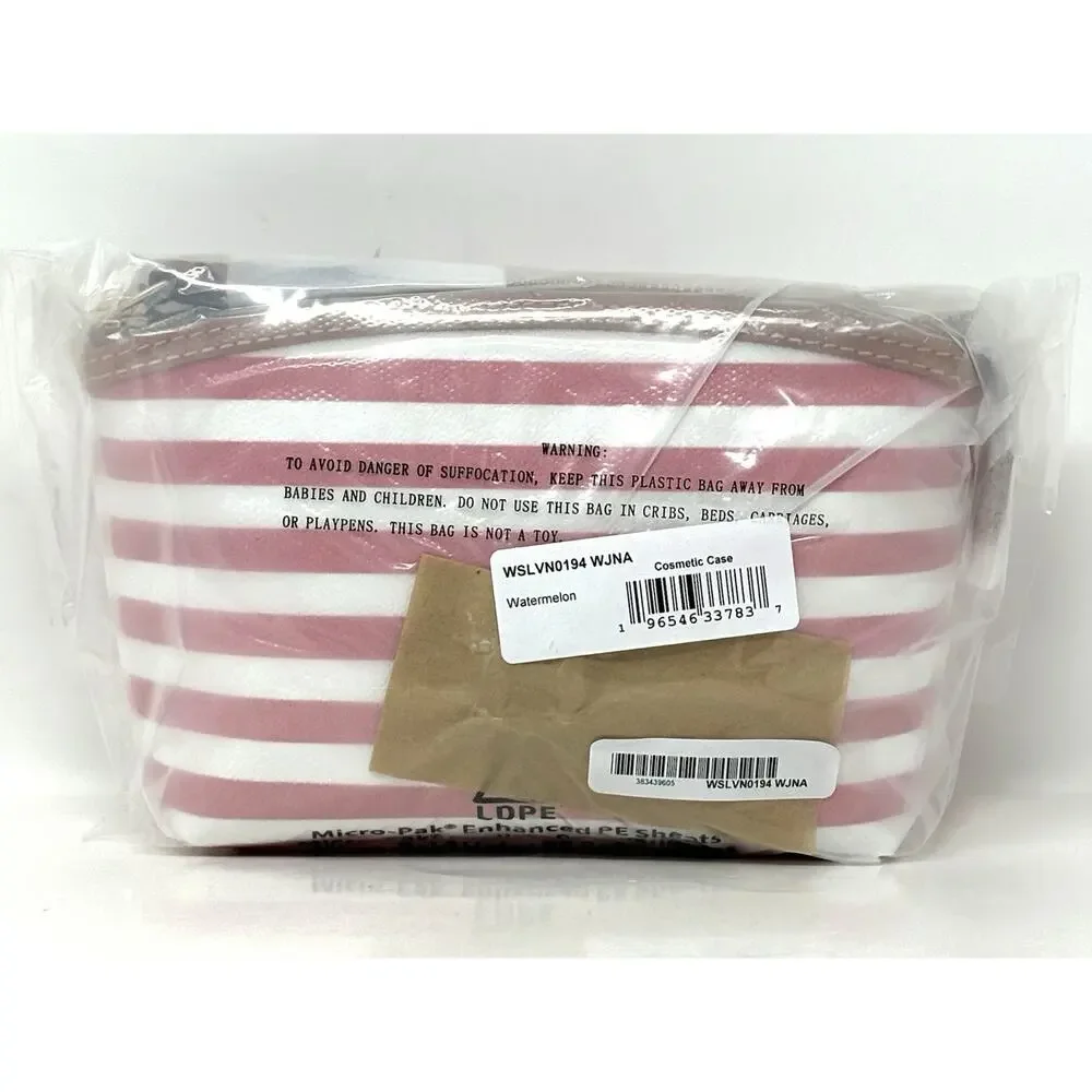 Dooney & Bourke Sullivan Cosmetic Makeup Case Pouch Bag Clutch Pink Watermelon - Picture 9 of 16